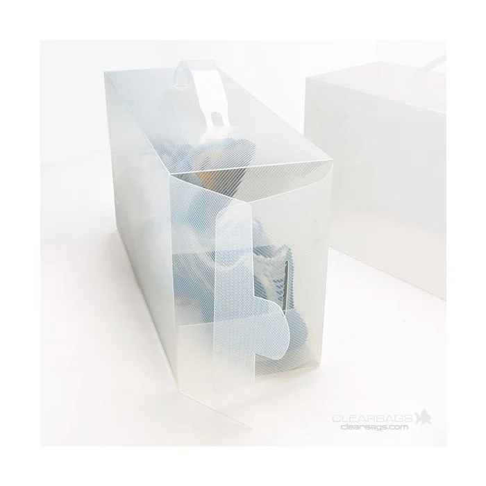 Klarsichtschachteln für Damenschuhe Frost 17,9x9,5x29,5cm mit Handle (4 Stück) [SB1]