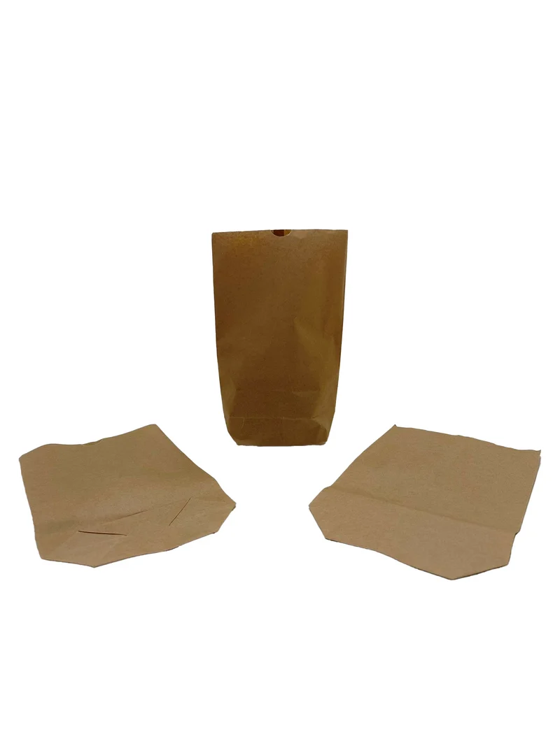 Kreuzbodenbeutel Kraft 16.5x26cm | Inhalt 1kg- 1-Lagig Braun 70g/m² (100 Stück) [PAK1616]