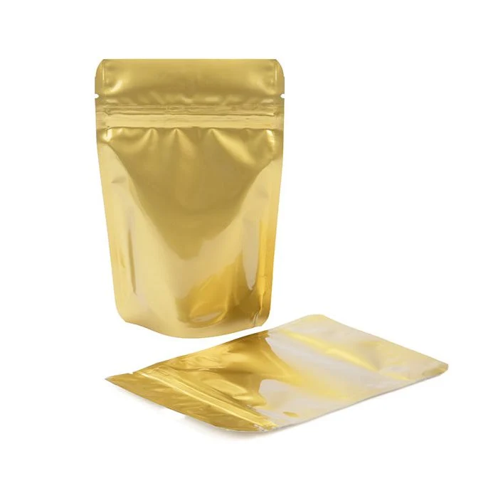 Standbodenbeutel Gold 10.2x6x15.2cm | 57 Gramm (100 Stück) [ZBGM2G]
