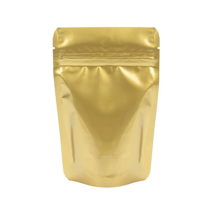 Standbodenbeutel Gold 10.2x6x15.2cm | 57 Gramm (100 Stück) [ZBGM2G]