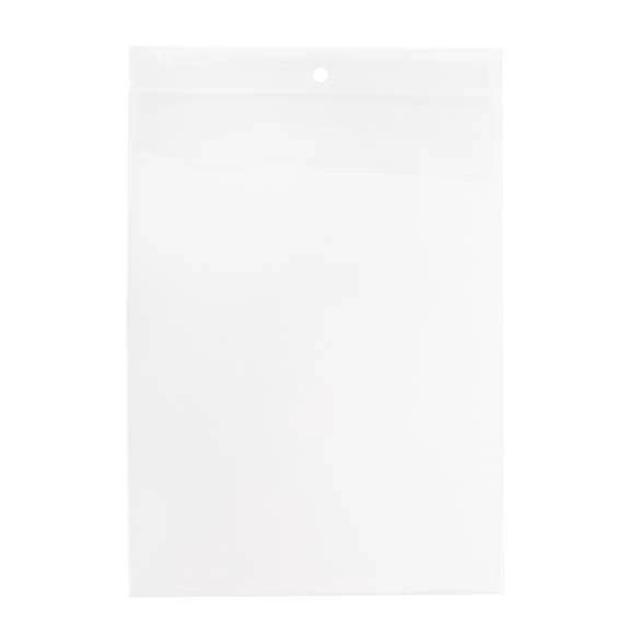 Druckverschlussbeutel mit Aufhängeloch 15x20.5cm Transparent PP 100 Mikron (100 Stück) [Z4R68]