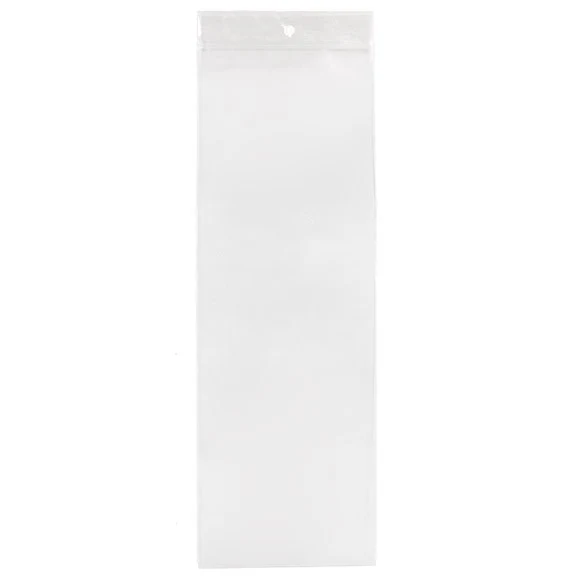 Druckverschlussbeutel mit Aufhängeloch 10x30.5cm Transparent PP 100 Mikron (100 Stück) [Z4R412]