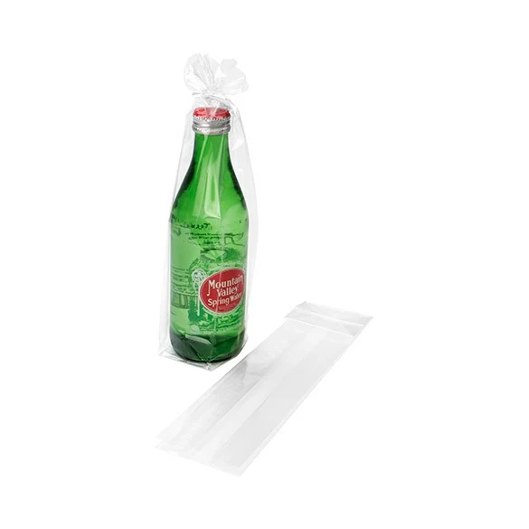 Blockbodenbeutel 6.7x4.8x26cm Transparent (100 Stück) [FG13]