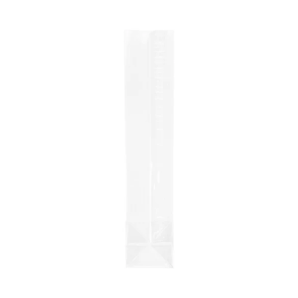 Blockbodenbeutel 4,4x4,4x21,6cm Klarsicht (100 Stück) [FG10]
