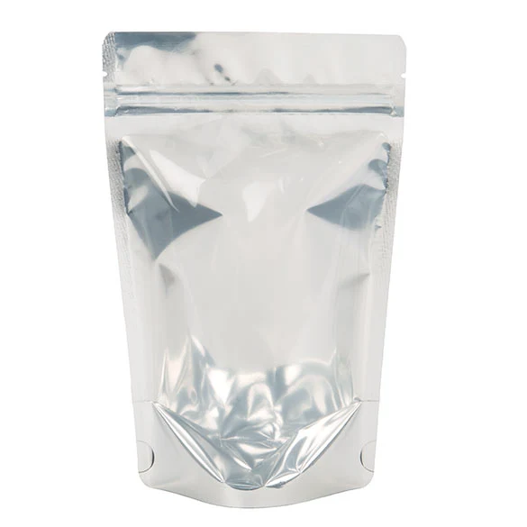 Standbodenbeutel Transparent/Kraft 13x7x20.5cm | 110 Gramm (100 Stück) [ZBGK3]