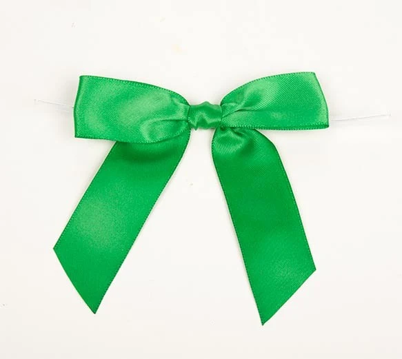Schleifen gebunden Emerald 2,2cm (100 Stück) [BOW7EM]