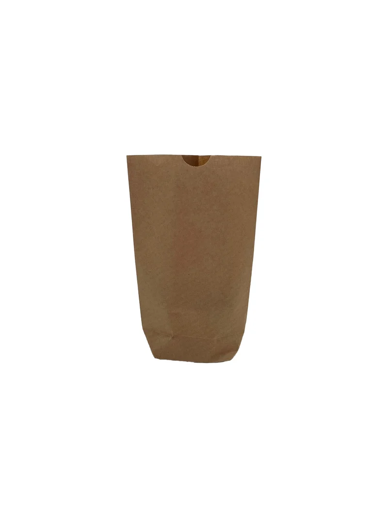 Kreuzbodenbeutel Kraft 14x22cm | Inhalt 0.5kg - 1-Lagig Braun 70g/m² (100 Stück) [PAK1412]