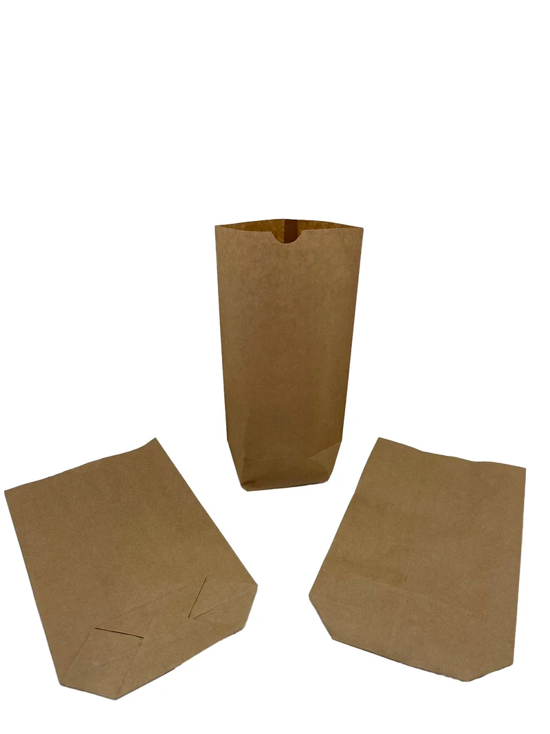 Kreuzbodenbeutel Kraft 14x22cm | Inhalt 0.5kg - 1-Lagig Braun 70g/m² (100 Stück) [PAK1412]