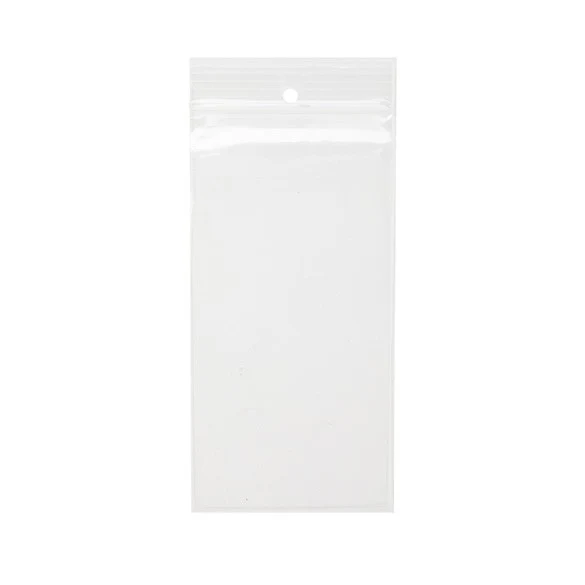Druckverschlussbeutel mit Aufhängeloch 7.5x15cm Transparent PP 100 Mikron (100 Stück) [Z4R36]