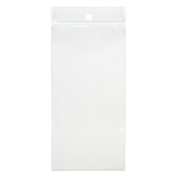 Druckverschlussbeutel mit Aufhängeloch 7.5x15cm Transparent PP 100 Mikron (100 Stück) [Z4R36]