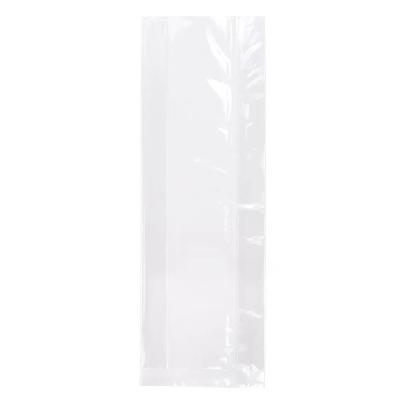 Plastikbeutel 7.6x3.1x21cm mit Seitenfalten schwere Qualität (100 Stück) [HDGB9]