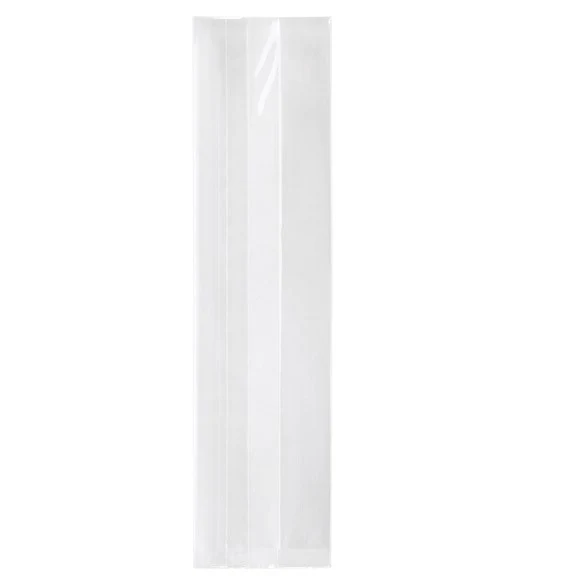 Plastikbeutel 6.4x5.1x24.8cm mit Seitenfalten schwere Qualität (100 Stück) [HDGB7]