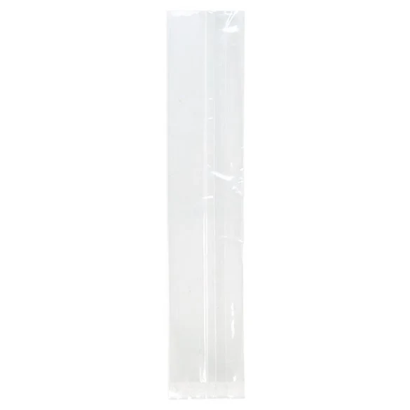 Plastikbeutel 4.4x4.4x21.6cm mit Seitenfalten schwere Qualität (100 Stück) [HDGB5]