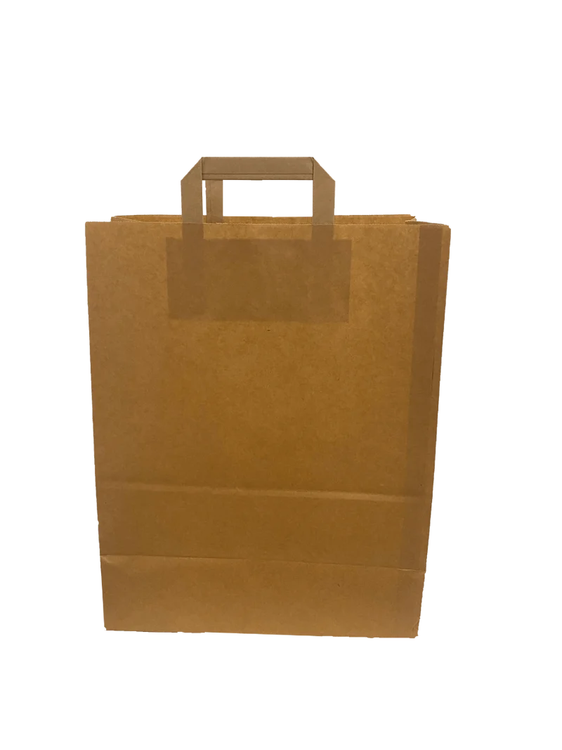 Papiertragetaschen 32x17x41cm Braun Kraft 90g/m² (50 Stück) [PADB9041]