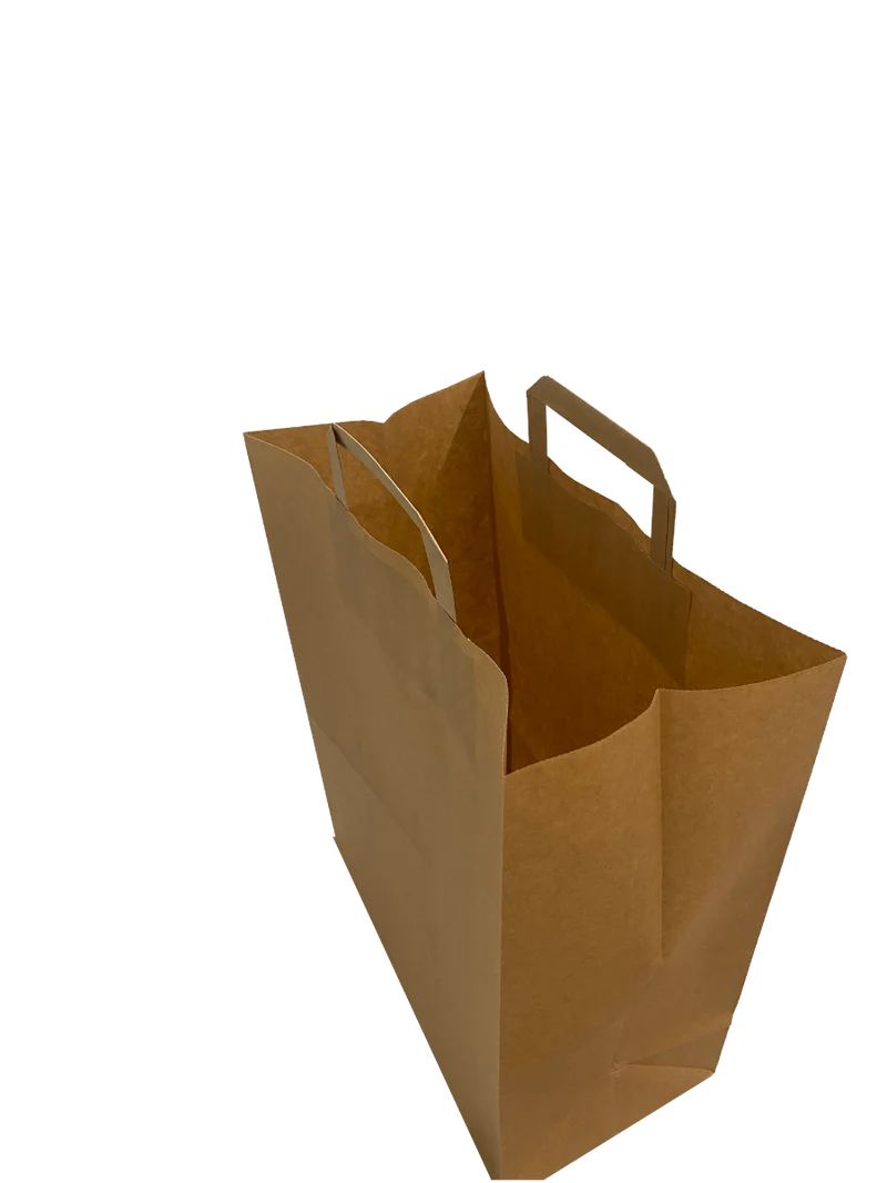 Papiertragetaschen 32x17x41cm Braun Kraft 90g/m² (50 Stück) [PADB9041]
