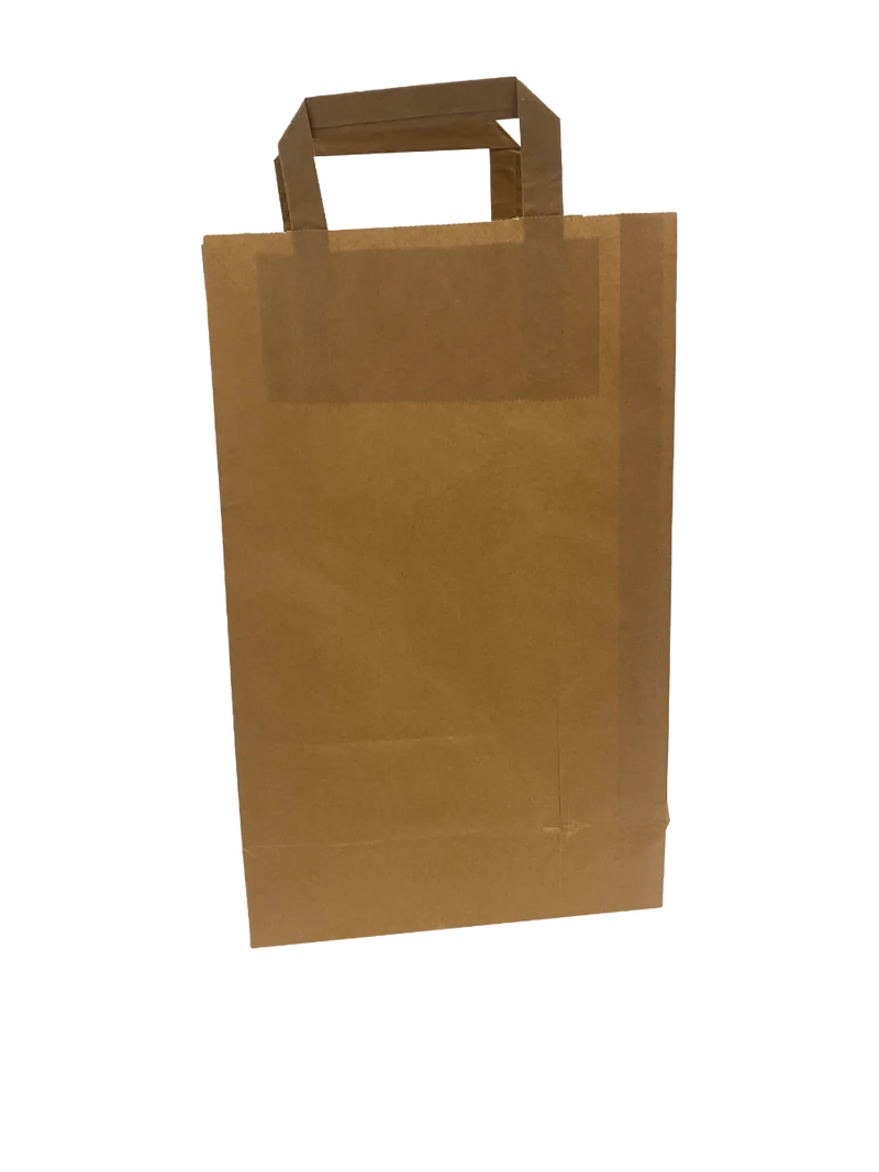 Papiertragetaschen 22x11x36cm Braun Kraft 70g/m² (50 Stück) [PADB7036]