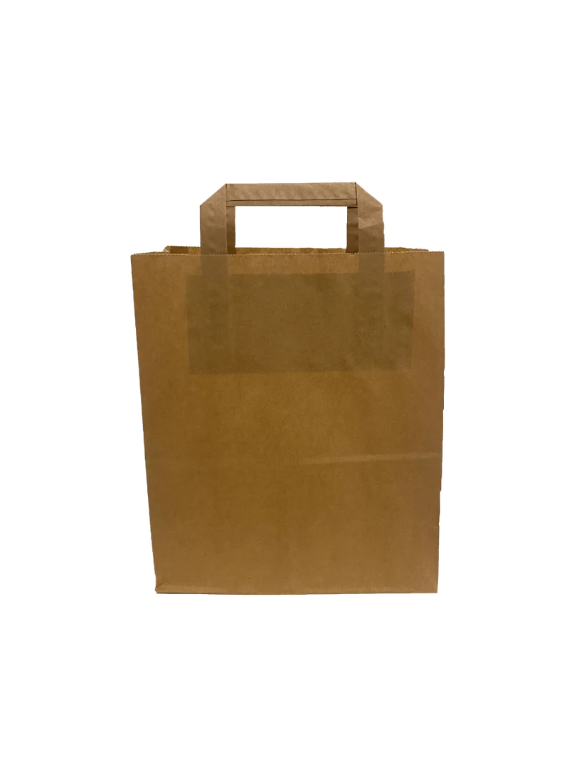 Papiertragetaschen 22x10x28cm Braun Kraft 70g/m² (50 Stück) [PADB7026]