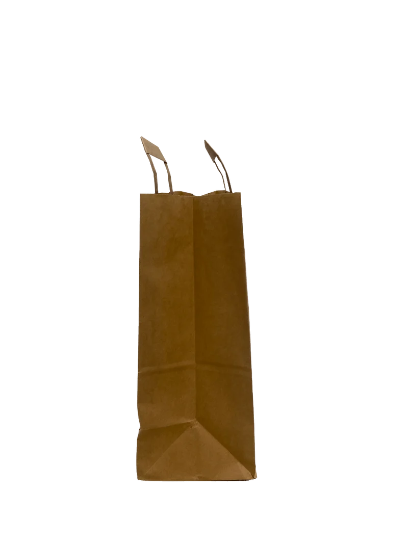 Papiertragetaschen 22x10x28cm Braun Kraft 70g/m² (50 Stück) [PADB7026]