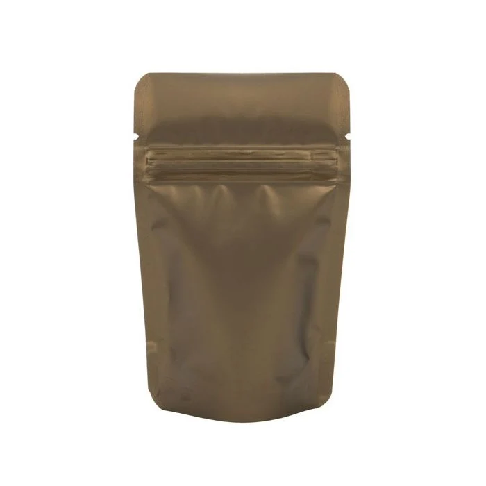 Standbodenbeutel Bronze 8x5x13cm | 28 Gramm (100 Stück) [ZBGM1BZ]