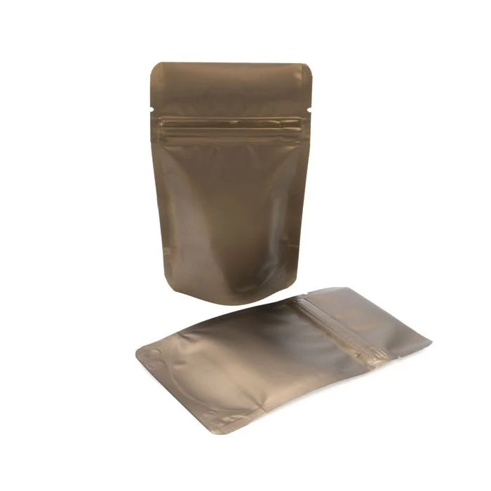 Standbodenbeutel Bronze 8x5x13cm | 28 Gramm (100 Stück) [ZBGM1BZ]