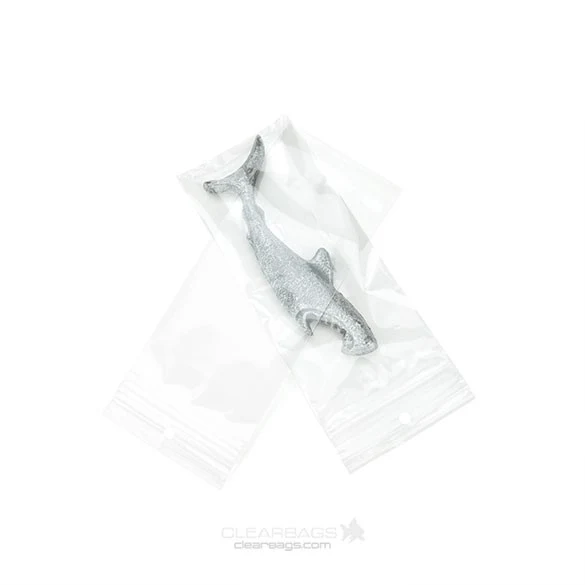 Druckverschlussbeutel mit Aufhängeloch 7.5x18cm Transparent PP 50 Mikron (100 Stück) [ZR37]