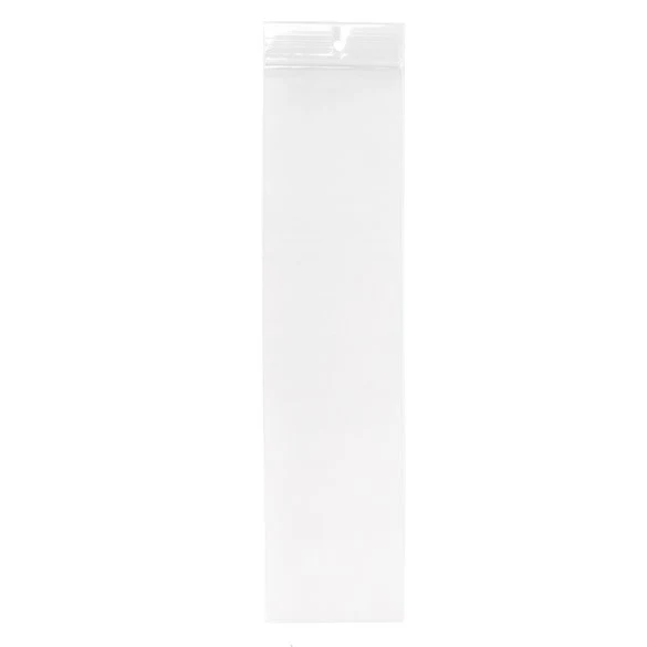 Druckverschlussbeutel mit Aufhängeloch 7.5x30.5cm Transparent PP 50 Mikron (100 Stück) [ZR312]