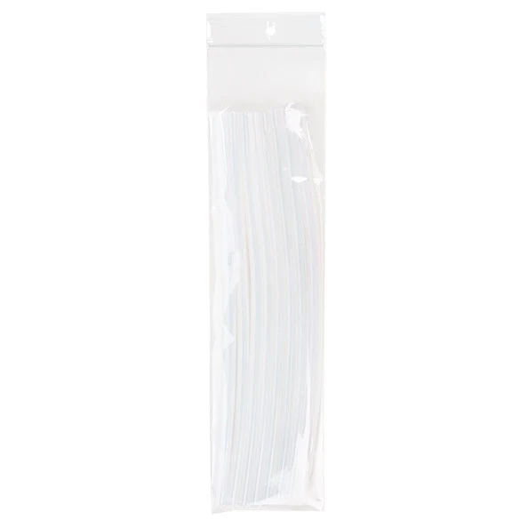 Druckverschlussbeutel mit Aufhängeloch 7.5x30.5cm Transparent PP 50 Mikron (100 Stück) [ZR312]
