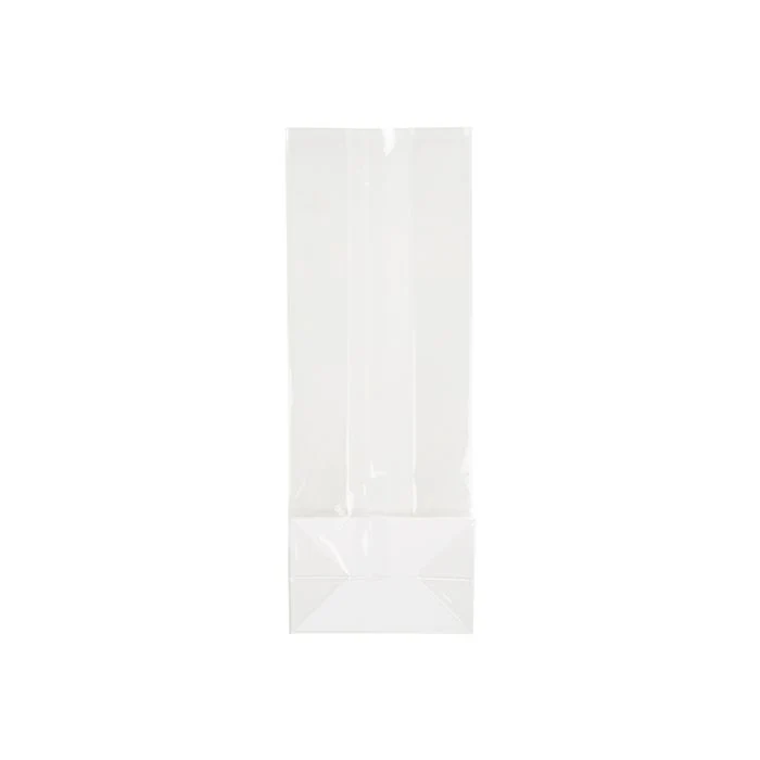Blockbodenbeutel 8.9x5.7x24.8cm Transparent mit Bodenblatt (100 Stück) [FGPB15]