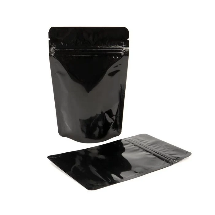 Standbodenbeutel Schwarz 13x7x20.5cm | 110 Gramm (100 Stück) [ZBGM3B]