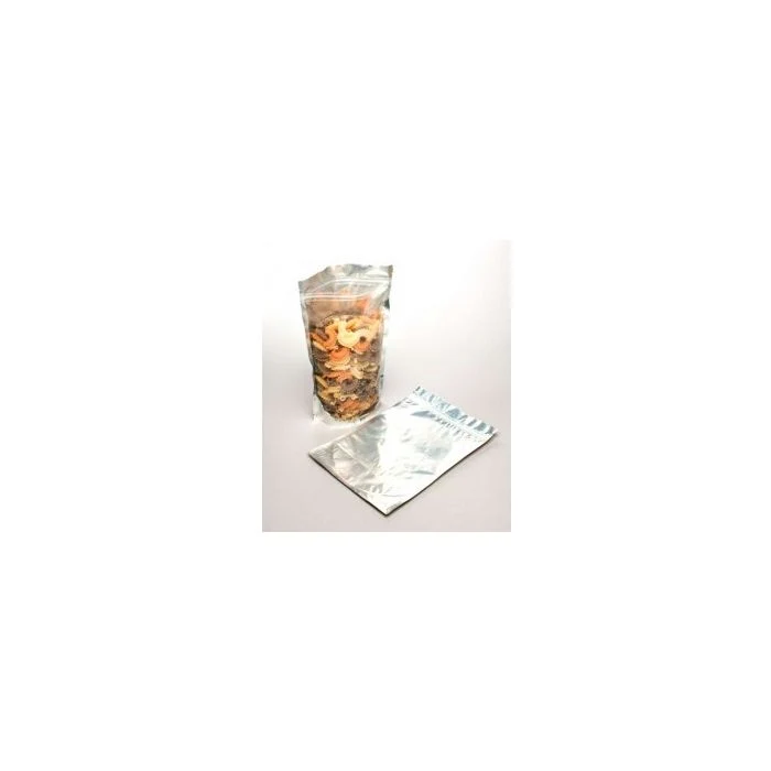 Standbodenbeutel Transparent/Silber 21x9x29cm | 510 Gramm (100 Stück) [ZBGS5]