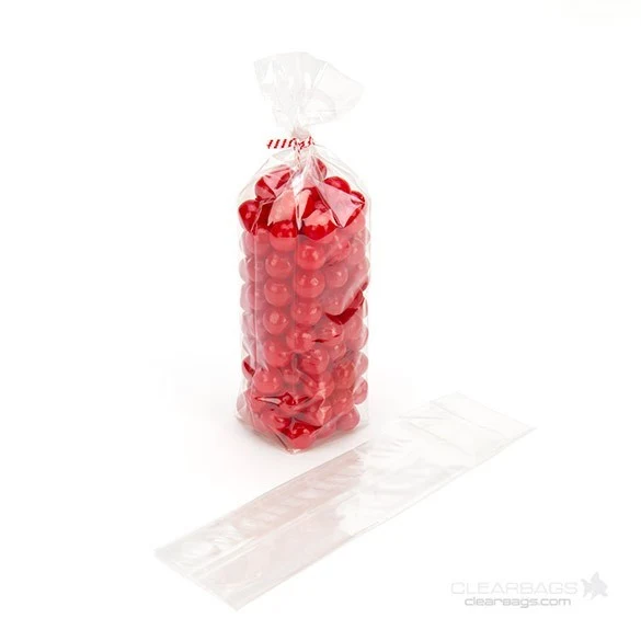 Blockbodenbeutel 5.1x5.1x21cm Transparent (100 Stück) [FGCC11]