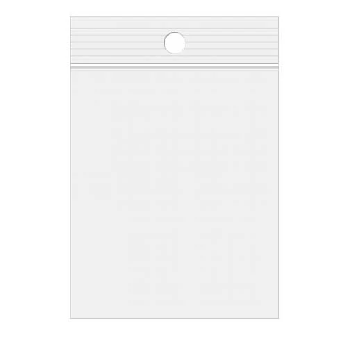 Druckverschlussbeutel mit Aufhängeloch 4.5x10cm Transparent PP 50 Mikron (100 Stück) [ZR13Q4]