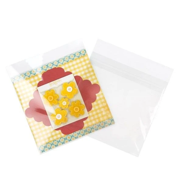 Klappenbeutel 18.3x17.9cm Hochtransparent (100 Stück) [B7X7SPC]