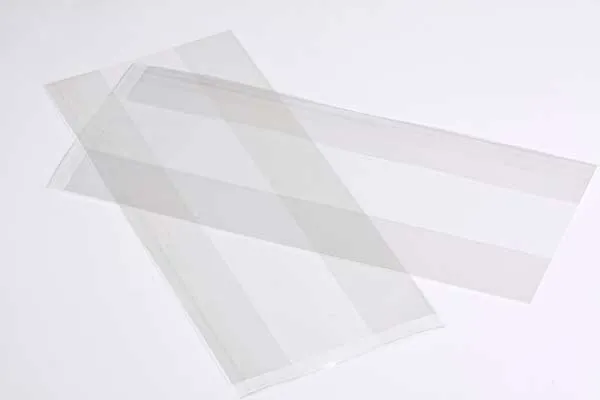 Öko-Beutel Transparent 12.7x7.6x29.2cm mit Seitenfalten (100 Stück) [CSG5]