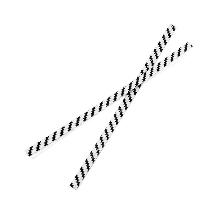 Verschluss-Streifen 10.2x0.4cm Papier Weiß/Schwarz gestreift (1,000 Stück) [TT4WKS]