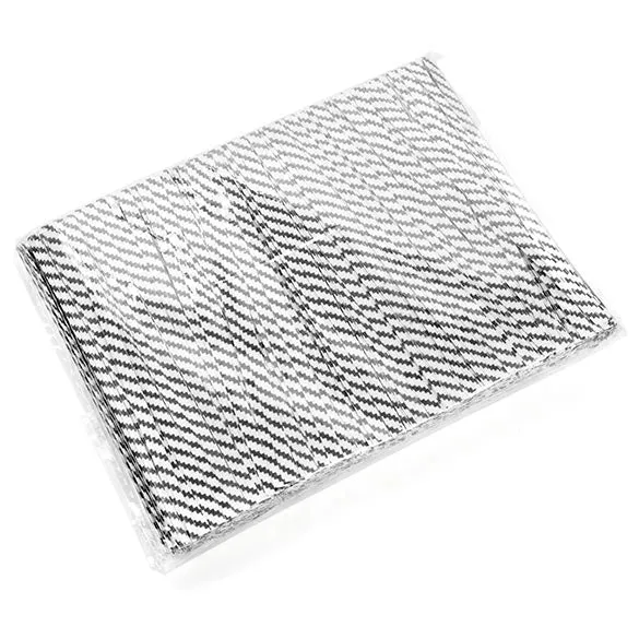 Verschluss-Streifen 10.2x0.4cm Papier Weiß/Schwarz gestreift (1,000 Stück) [TT4WKS]