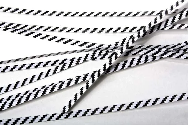 Verschluss-Streifen 10.2x0.4cm Papier Weiß/Schwarz gestreift (1,000 Stück) [TT4WKS]