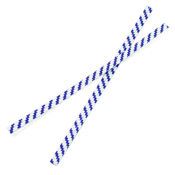 Verschluss-Streifen 10.2x0.4cm Papier Weiß/Blau gestreift (1,000 Stück) [TT4WBS]