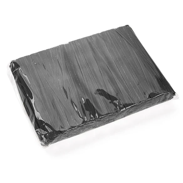Verschluss-Streifen 10.2x0.4cm Papier Schwarz (1,000 Stück) [TT4BK]