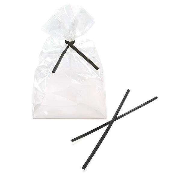 Verschluss-Streifen 15.2x0.4cm Papier Schwarz (1,000 Stück) [TT6BK]