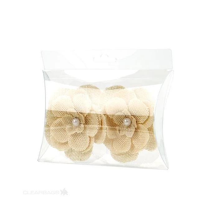 Kissenschachteln Transparent 12.5x4x17.5cm mit Aufhängeloch (25 Stück) [PBSH78]