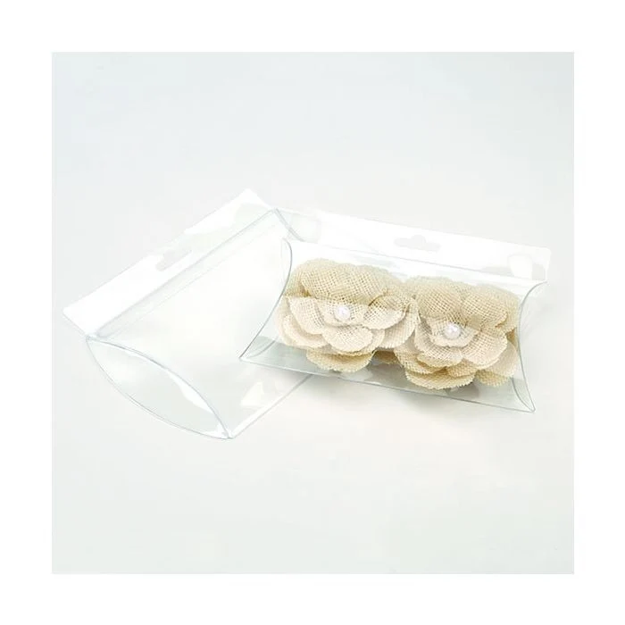 Kissenschachteln Transparent 12.5x4x17.5cm mit Aufhängeloch (25 Stück) [PBSH78]