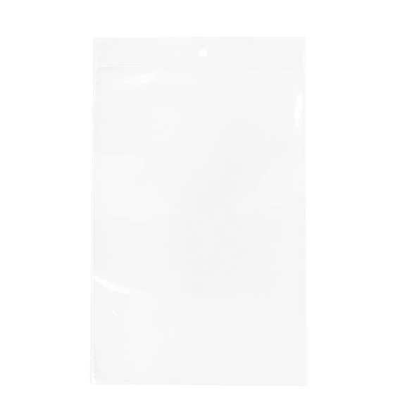 Druckverschlussbeutel mit Aufhängeloch 15x23cm Kristallklar PP 100 Mikron (100 Stück) [Z4R69]