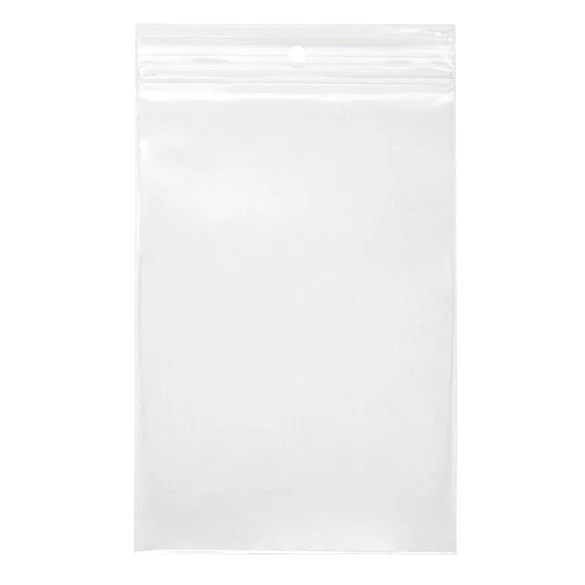 Druckverschlussbeutel mit Aufhängeloch 10x15cm Kristallklar PP 100 Mikron (100 Stück) [Z4R46]
