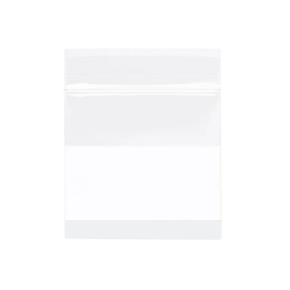 Druckverschlussbeutel mit Schriftfeld 5x5cm Transparent PP 50 Mikron (100 Stück) [ZWC22]