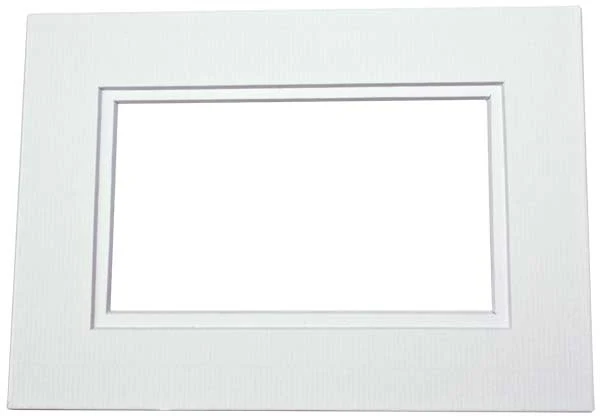 Fertig-Passepartouts mit 19x29cm Fenster - Weiß/Weiß doppelte Dicke - 30.5x40.6cm Außenrahmen (10 Stück) [MD20216]