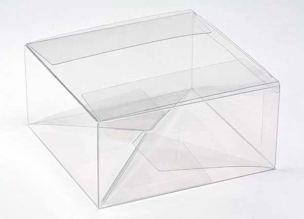 Klarsichtschachteln 15.9x15.9x7.6cm mit Automatikboden (25 Stück) [PLB173]