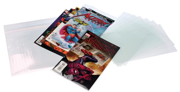 Schutzhüllen für Comics 18.1x27 + 3cm Transparent mit Schutzverschluss (100 Stück) [COMIC2NG]