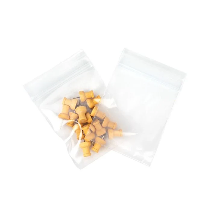Druckverschlussbeutel Transparent 6.5x7.5cm PE 100 Mikron (100 Stück) [4PE2H3]