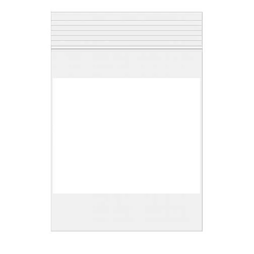 Druckverschlussbeutel mit Schriftfeld 12.5x20.5cm PE 100 Mikron (100 Stück) [4WE58]